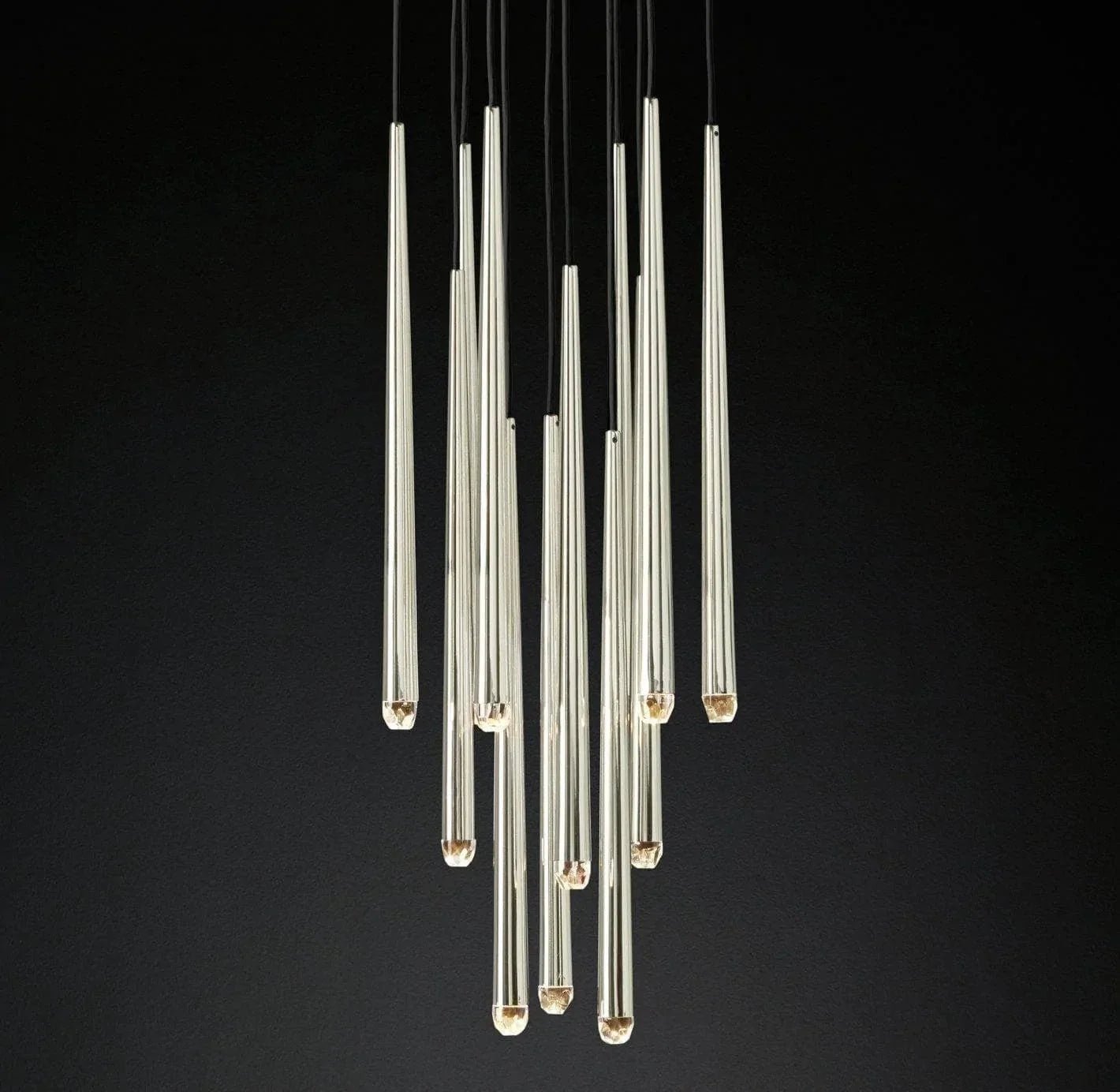 Brass Tube Chandelier — Modern Statement Piece