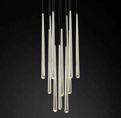Brass Tube Chandelier — Modern Statement Piece