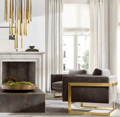 Brass Tube Chandelier — Modern Statement Piece - LumoTrot