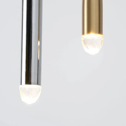 Brass Tube Chandelier — Modern Statement Piece - LumoTrot