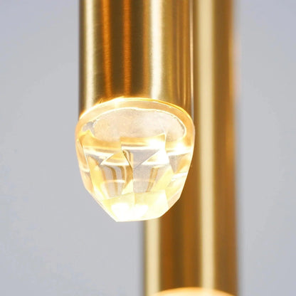 Brass Tube Chandelier — Modern Statement Piece - LumoTrot