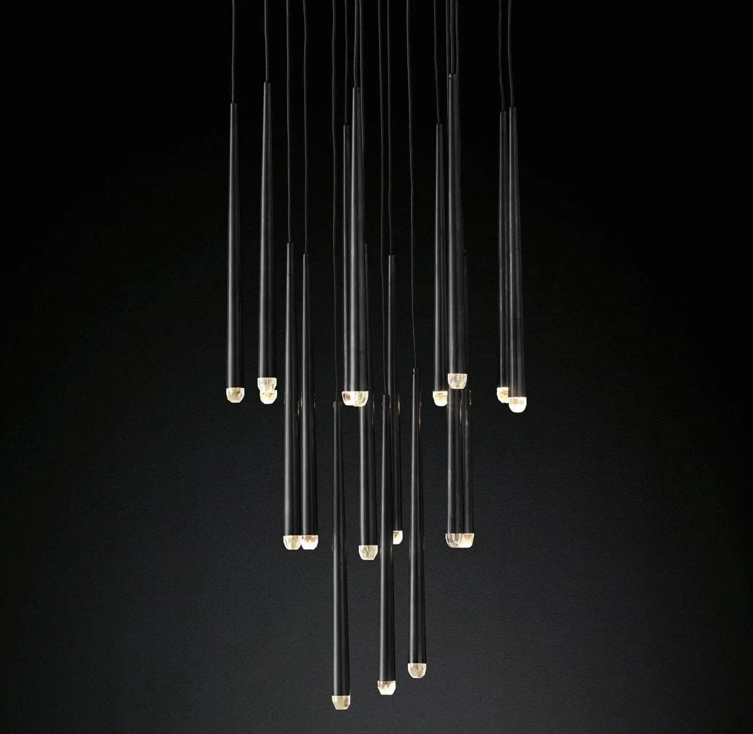 Brass Tube Chandelier — Modern Statement Piece
