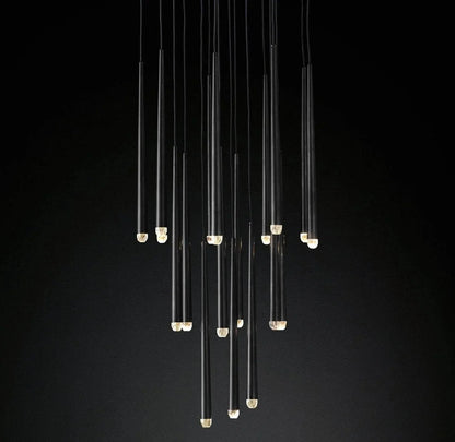 Brass Tube Chandelier — Modern Statement Piece