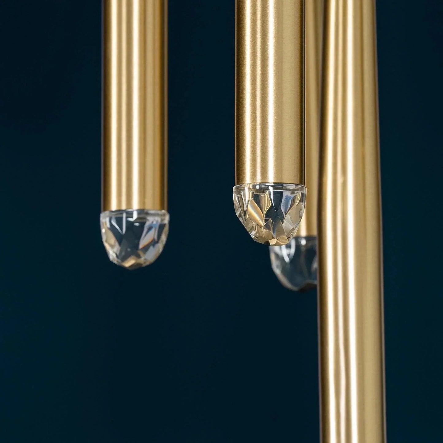 Brass Tube Chandelier — Modern Statement Piece - LumoTrot