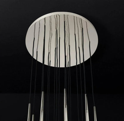 Brass Tube Chandelier — Modern Statement Piece