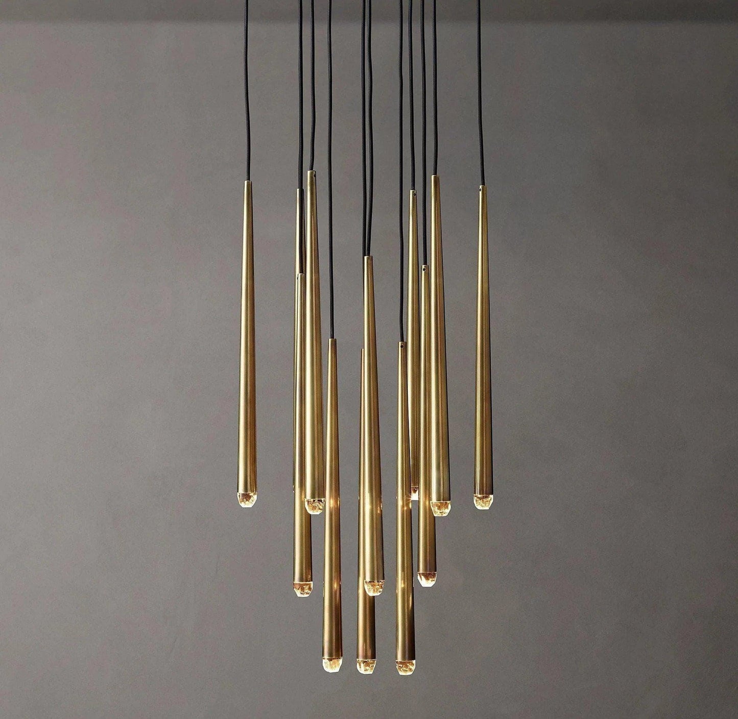 Brass Tube Chandelier — Modern Statement Piece