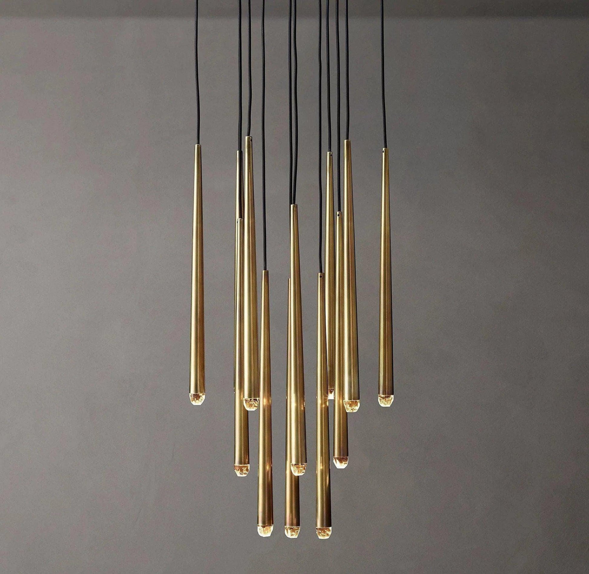 Brass Tube Chandelier — Modern Statement Piece