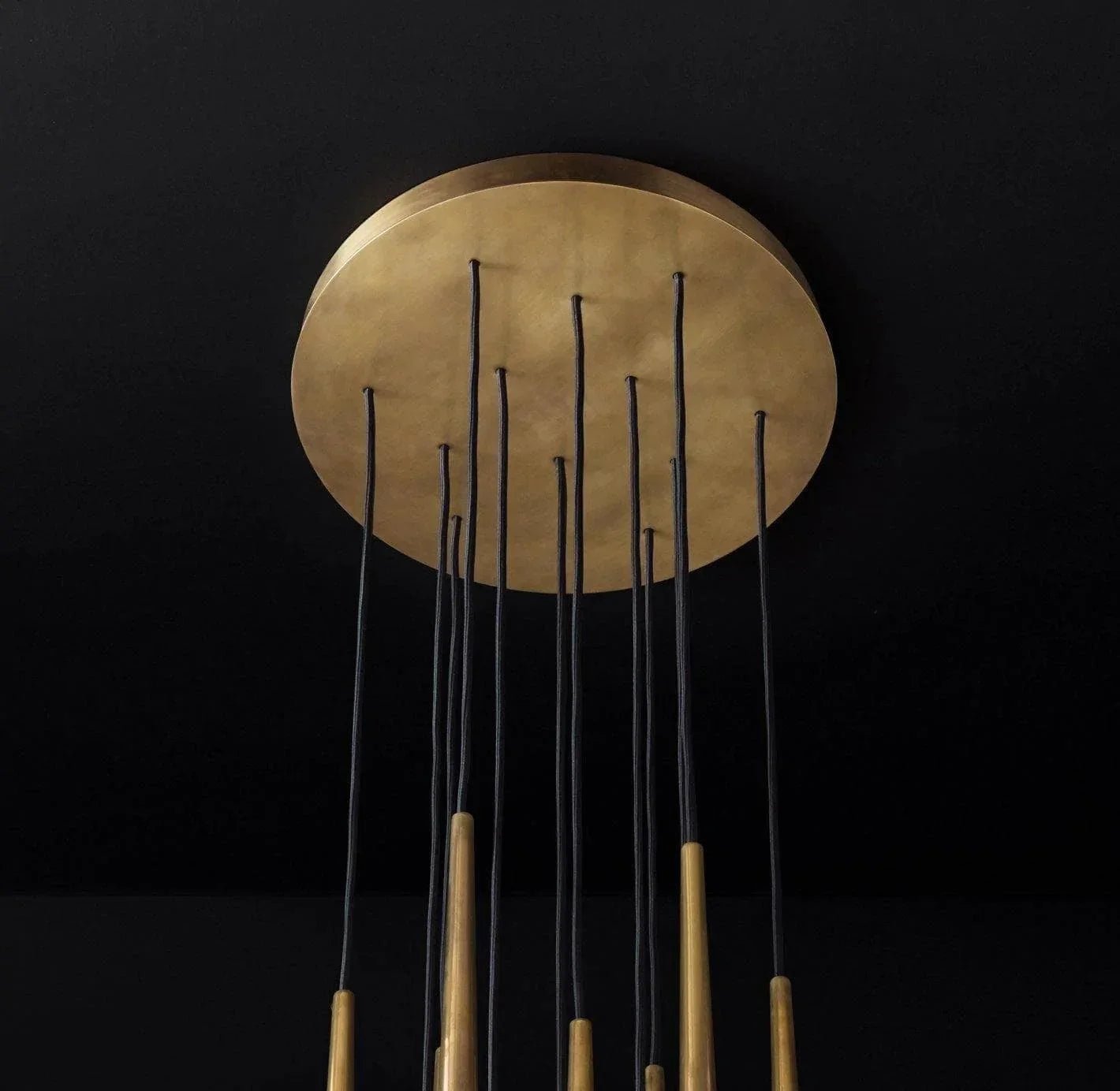 Brass Tube Chandelier — Modern Statement Piece - LumoTrot