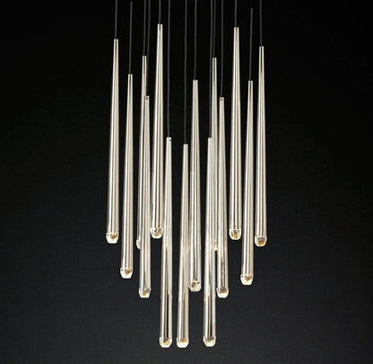 Brass Tube Chandelier — Modern Statement Piece