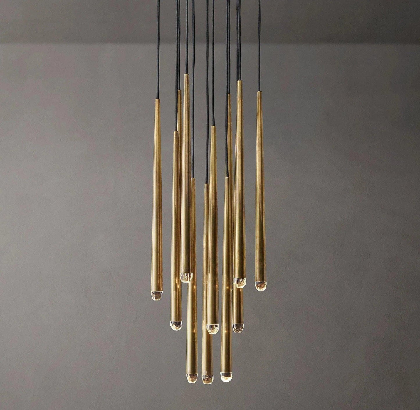 Brass Tube Chandelier — Modern Statement Piece