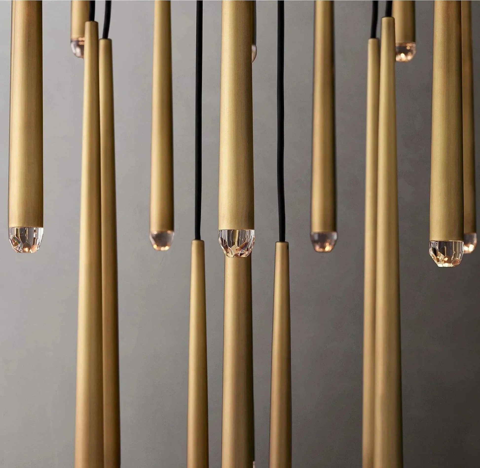 Brass Tube Chandelier — Modern Statement Piece