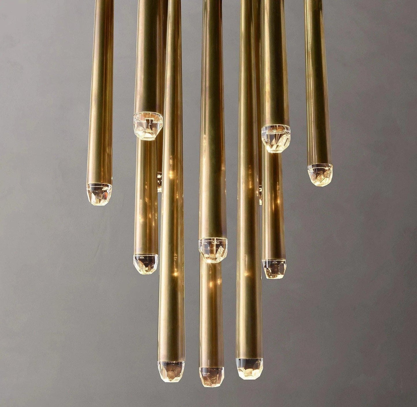 Brass Tube Chandelier — Modern Statement Piece