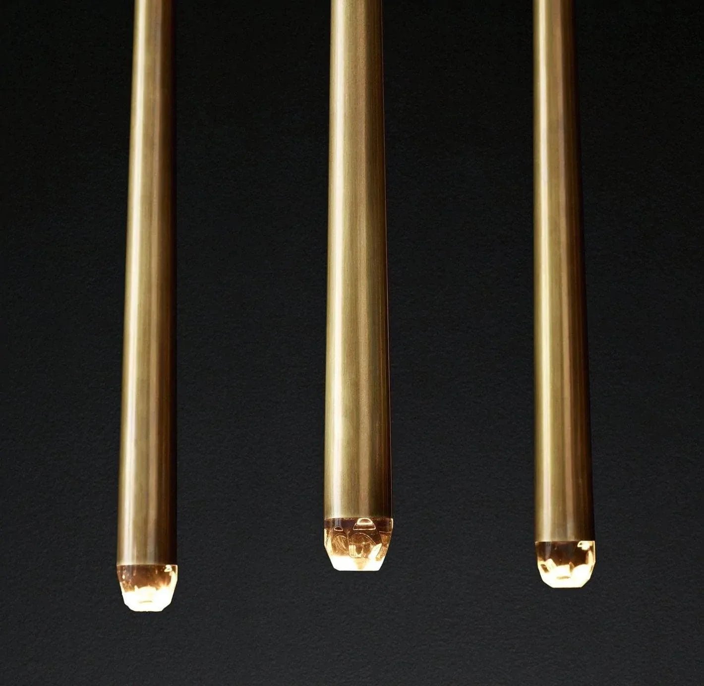 Brass Tube Chandelier — Modern Statement Piece