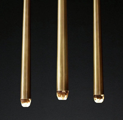 Brass Tube Chandelier — Modern Statement Piece