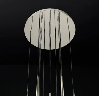 Brass Tube Chandelier — Modern Statement Piece