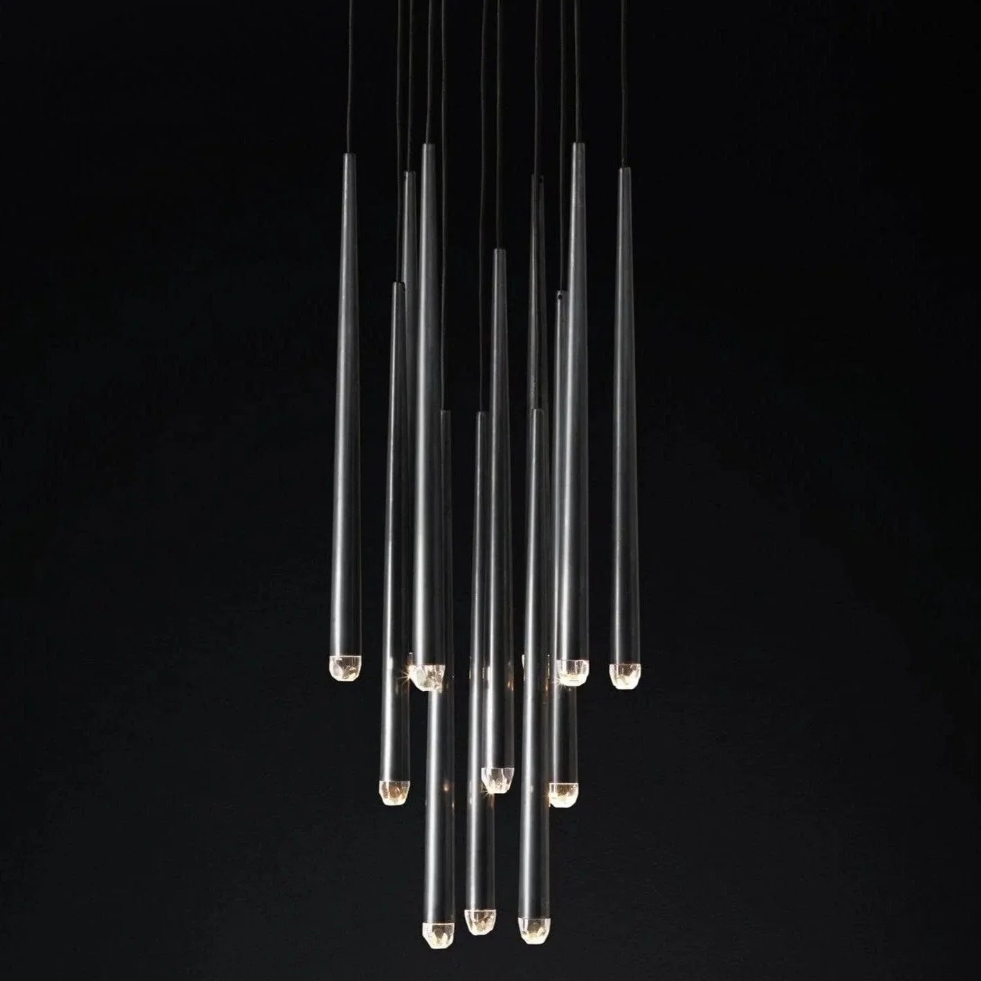 Brass Tube Chandelier — Modern Statement Piece