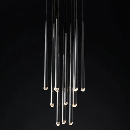 Brass Tube Chandelier — Modern Statement Piece