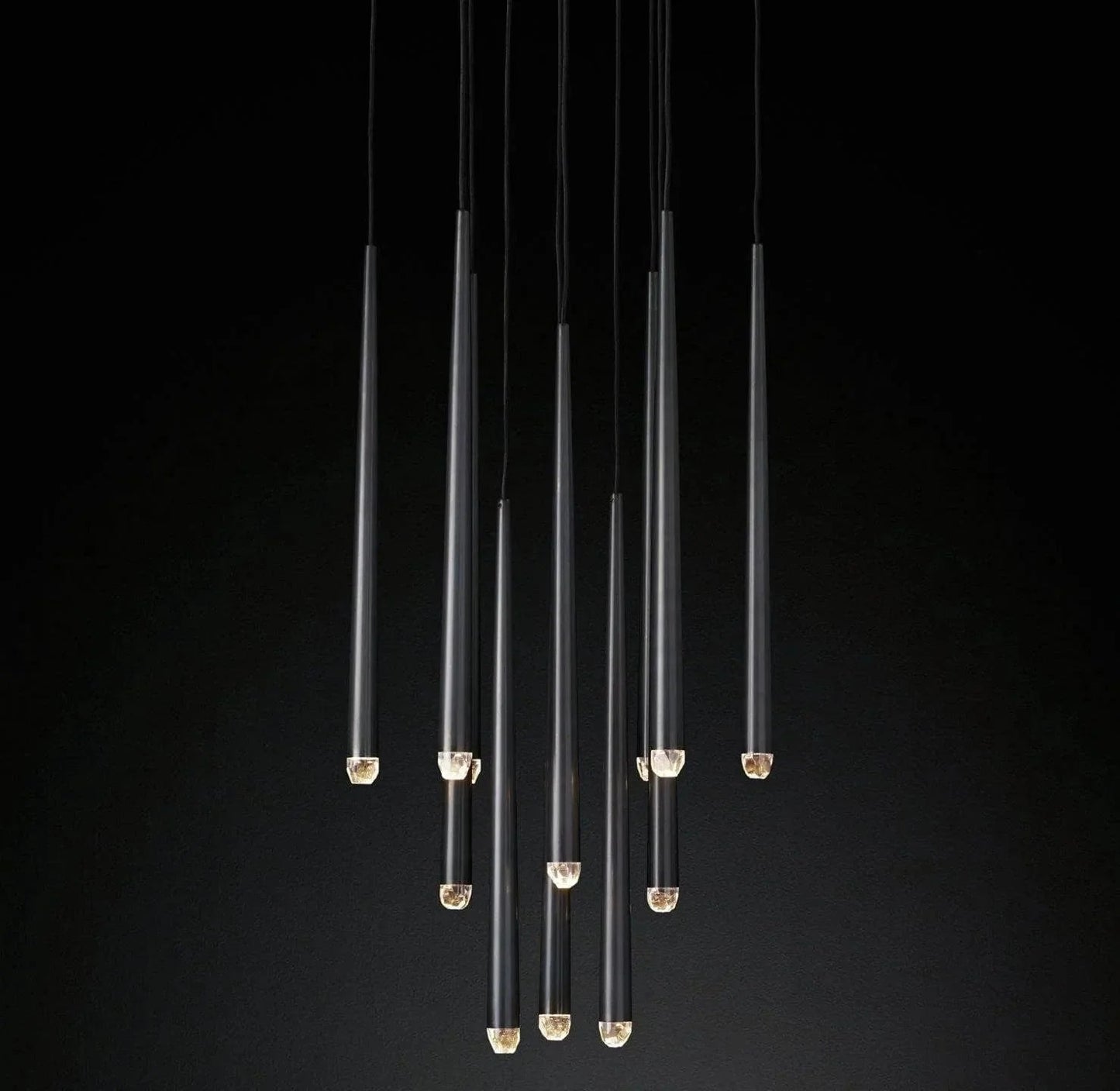 Brass Tube Chandelier — Modern Statement Piece