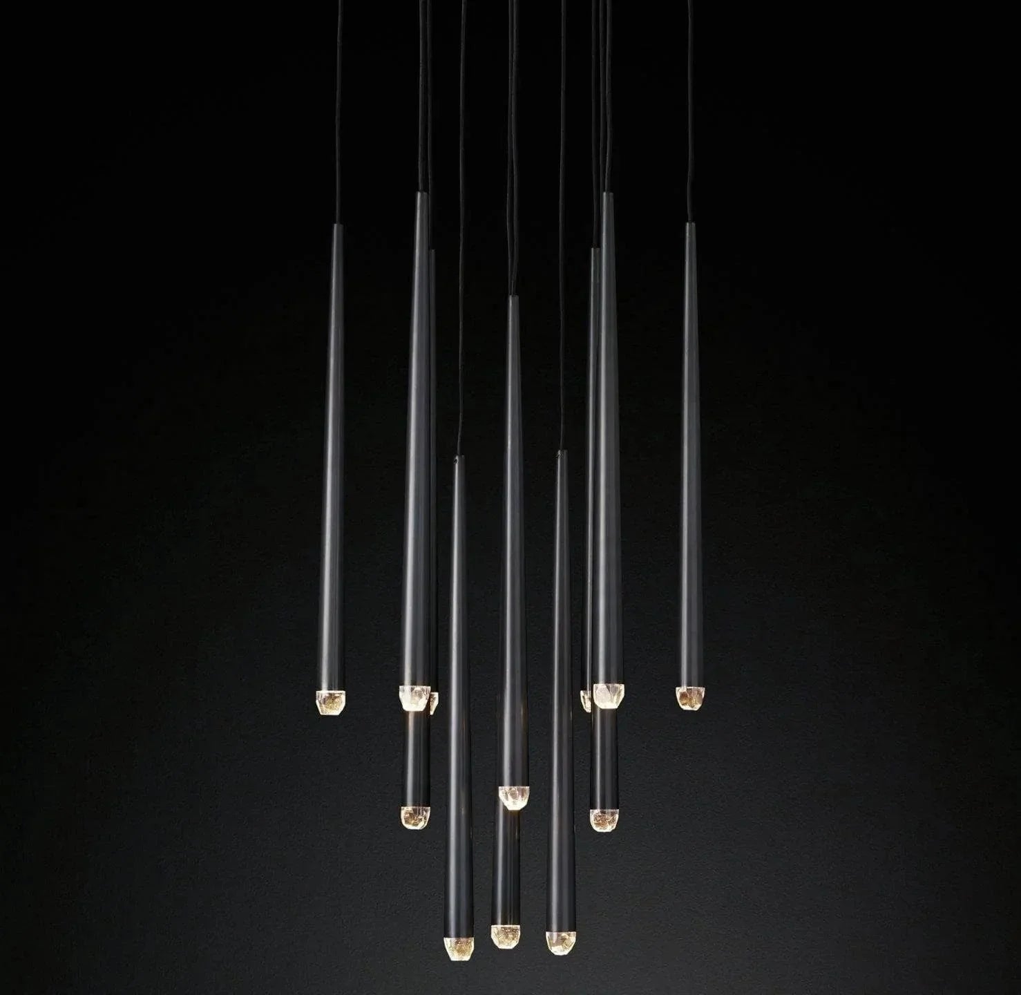 Brass Tube Chandelier — Modern Statement Piece
