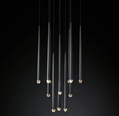 Brass Tube Chandelier — Modern Statement Piece