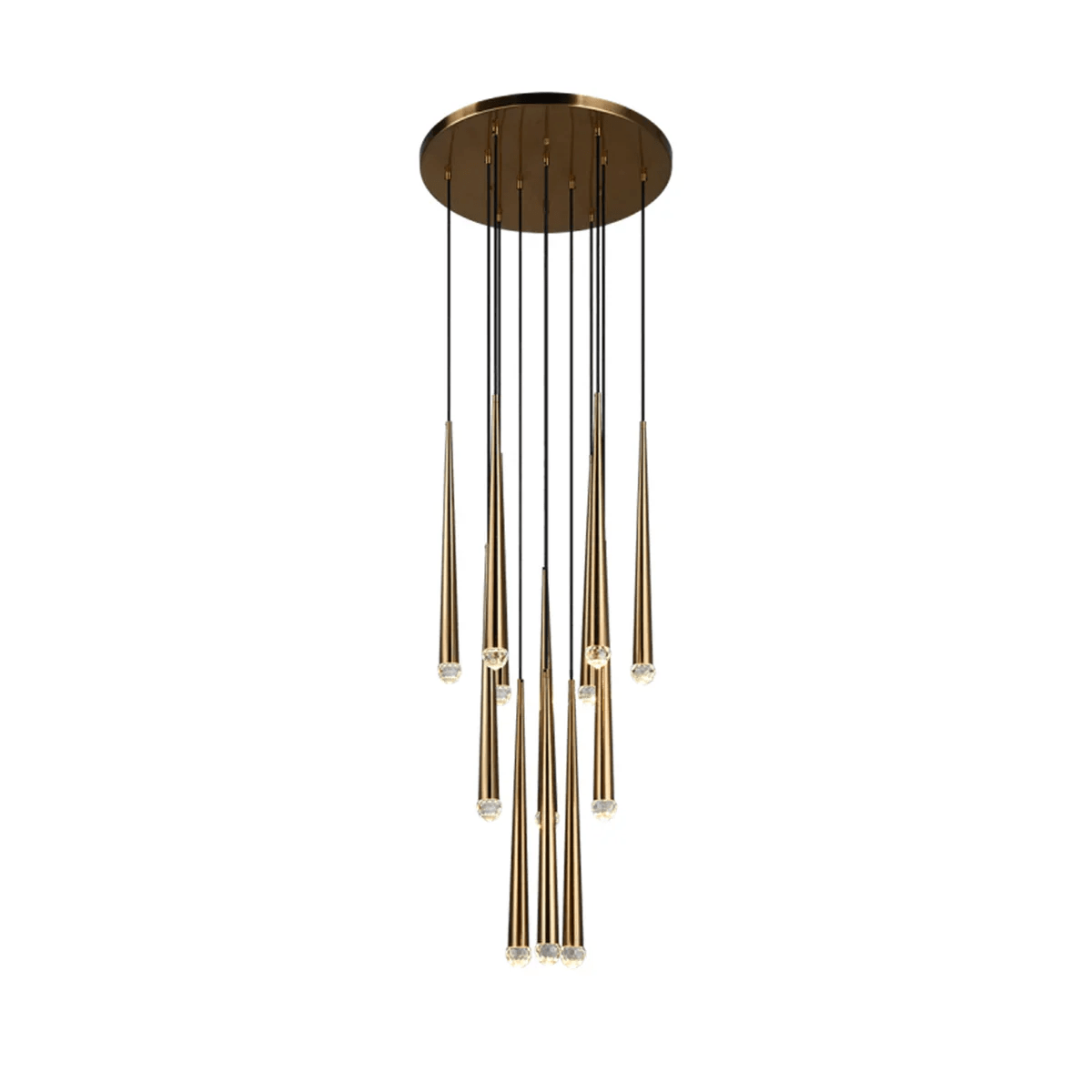 Brass Tube Chandelier — Modern Statement Piece - LumoTrot