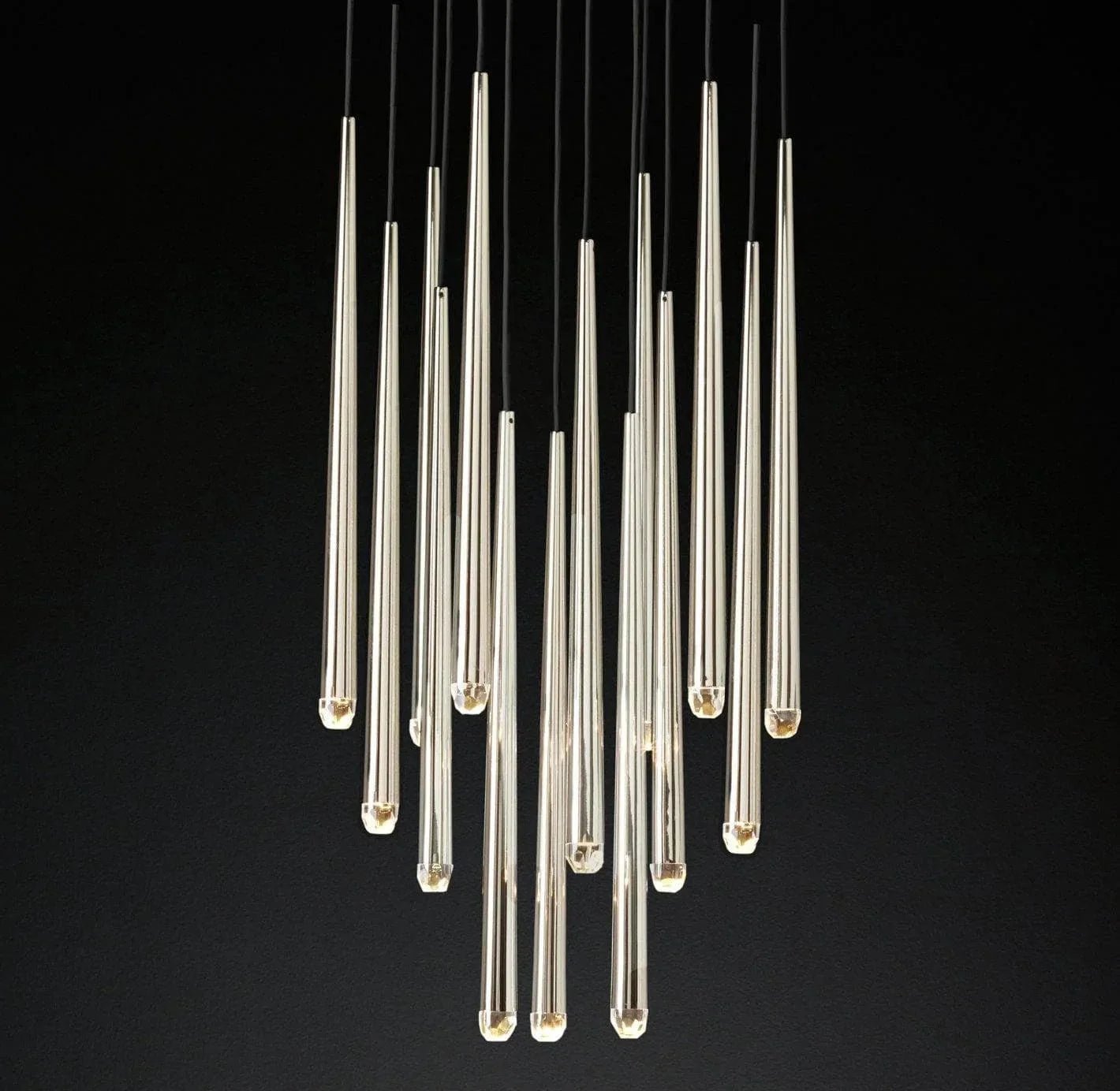 Brass Tube Chandelier — Modern Statement Piece