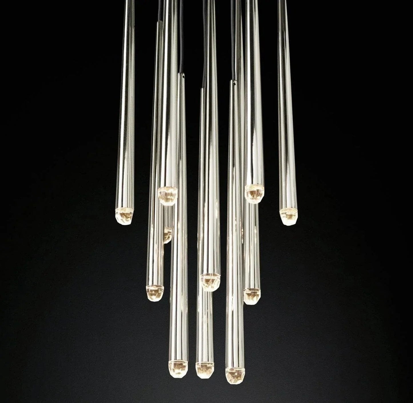 Brass Tube Chandelier — Modern Statement Piece