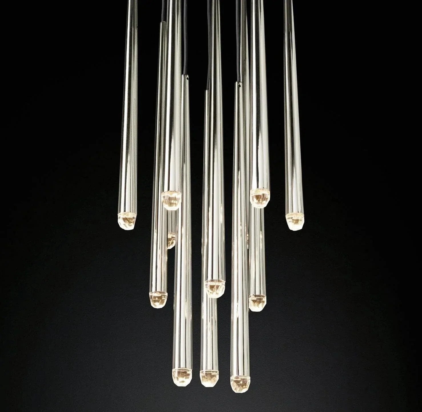 Brass Tube Chandelier — Modern Statement Piece
