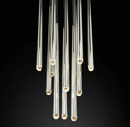 Brass Tube Chandelier — Modern Statement Piece