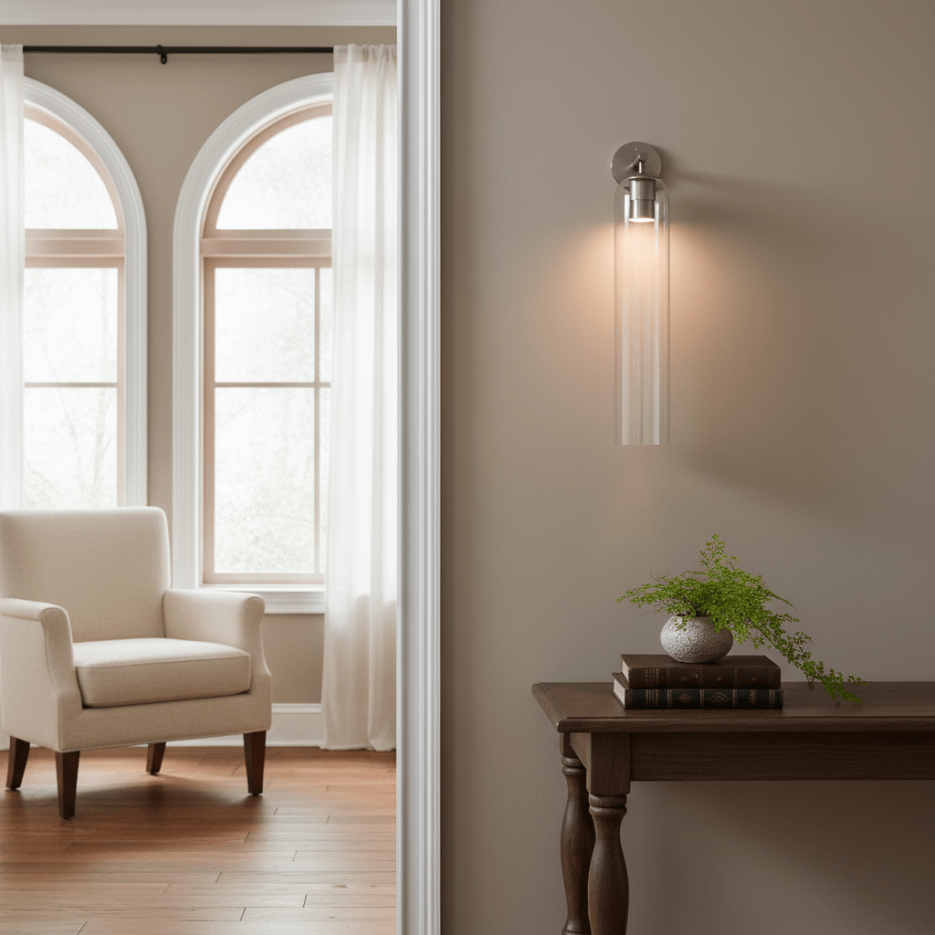 Brass Blown Glass Sconce — Modern Minimalist Accent - LumoTrot