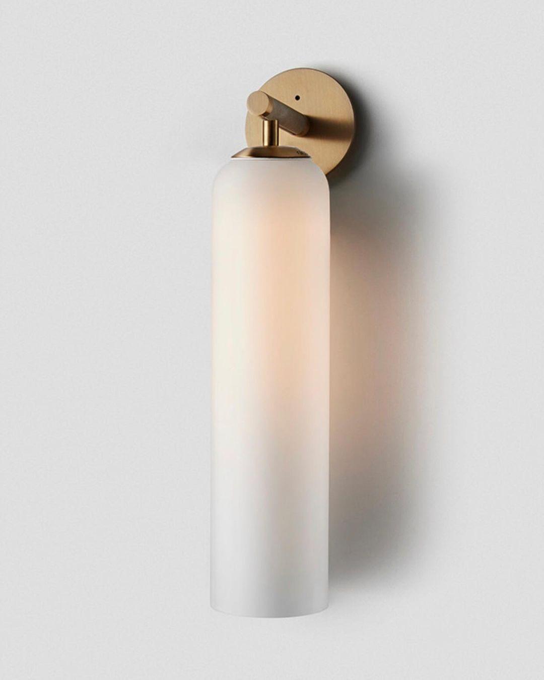 Brass Blown Glass Sconce — Modern Minimalist Accent