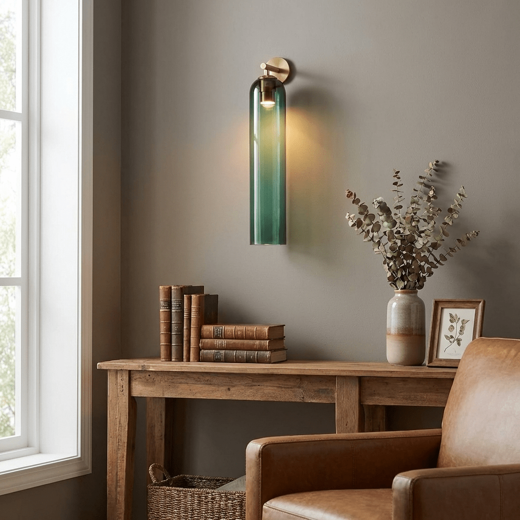 Brass Blown Glass Sconce — Modern Minimalist Accent - LumoTrot