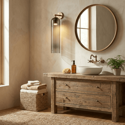 Brass Blown Glass Sconce — Modern Minimalist Accent - LumoTrot