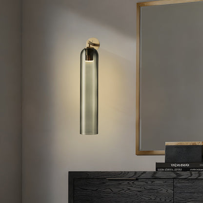Brass Blown Glass Sconce — Modern Minimalist Accent