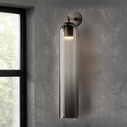 Brass Blown Glass Sconce — Modern Minimalist Accent