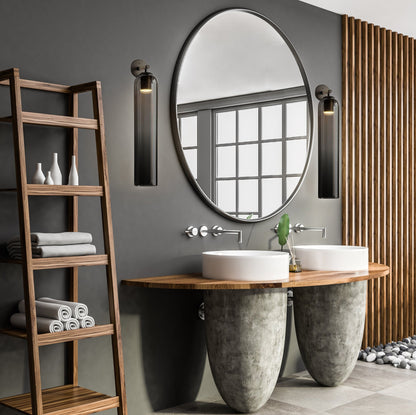 Brass Blown Glass Sconce — Modern Minimalist Accent