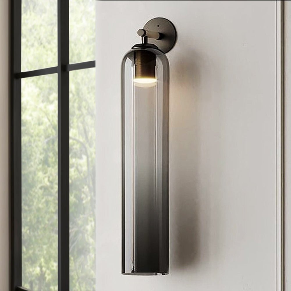 Brass Blown Glass Sconce — Modern Minimalist Accent