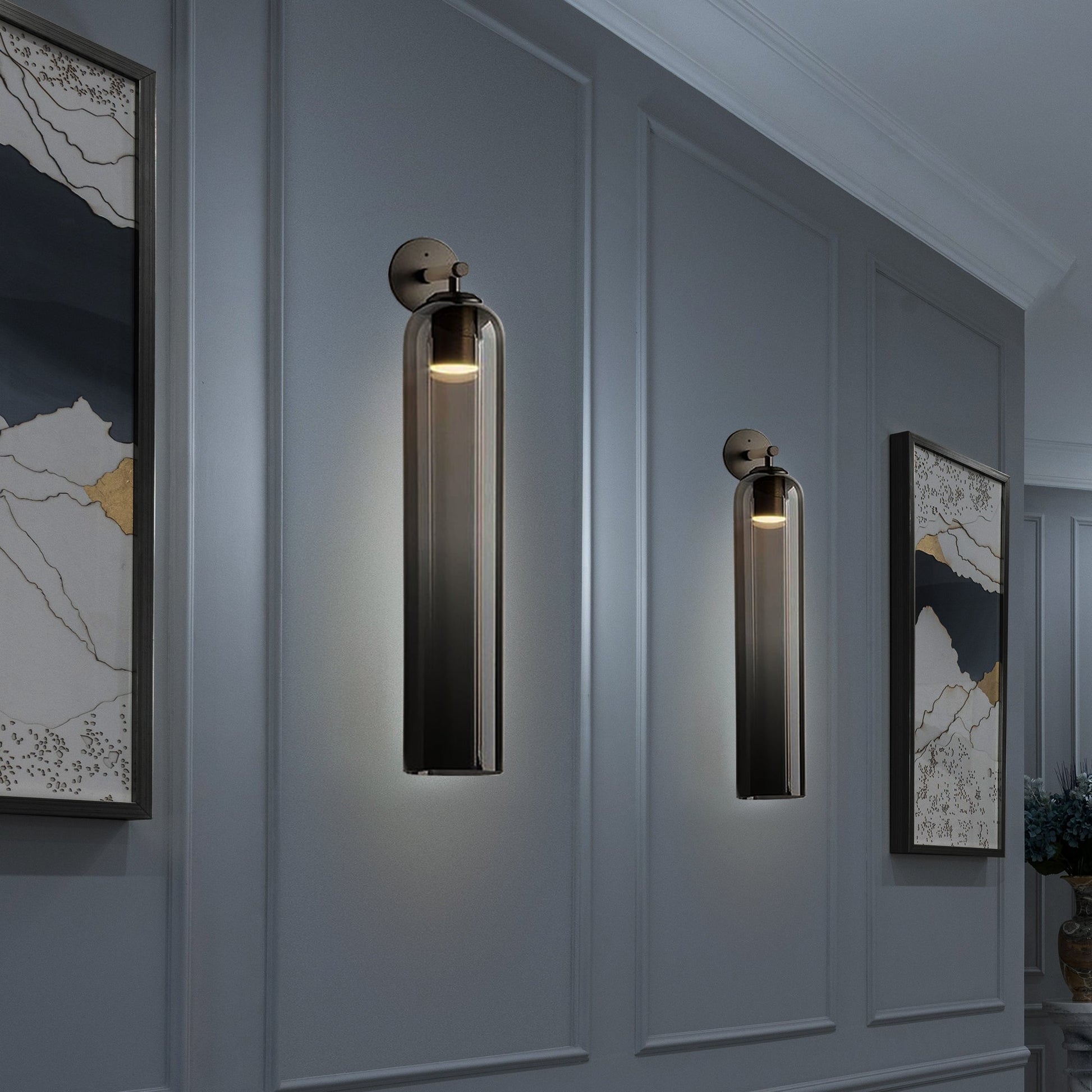 Brass Blown Glass Sconce — Modern Minimalist Accent