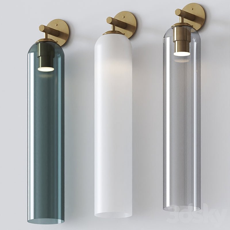 Brass Blown Glass Sconce — Modern Minimalist Accent