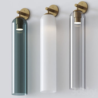 Brass Blown Glass Sconce — Modern Minimalist Accent