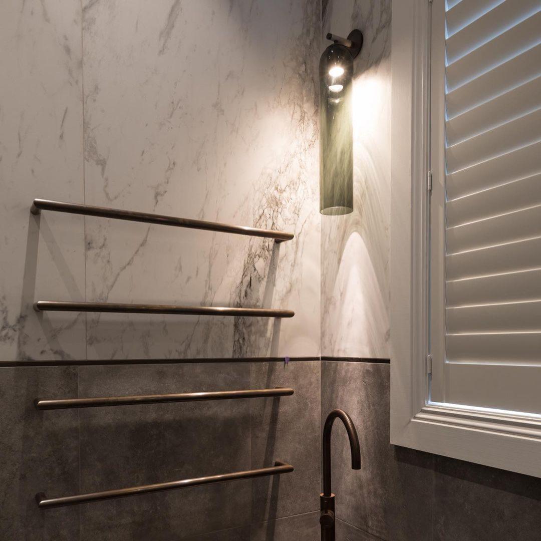 Brass Blown Glass Sconce — Modern Minimalist Accent