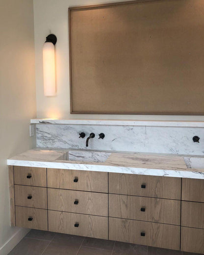 Brass Blown Glass Sconce — Modern Minimalist Accent