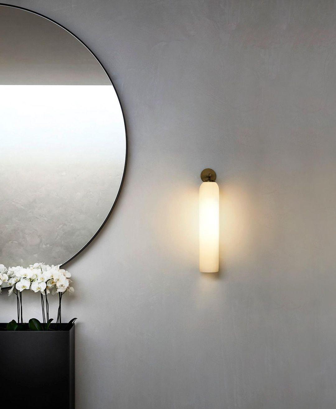 Brass Blown Glass Sconce — Modern Minimalist Accent