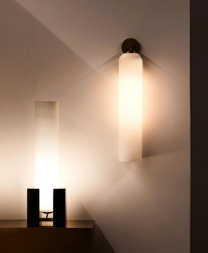 Brass Blown Glass Sconce — Modern Minimalist Accent