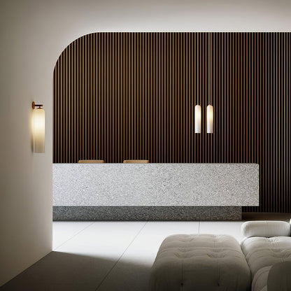 Brass Blown Glass Sconce — Modern Minimalist Accent