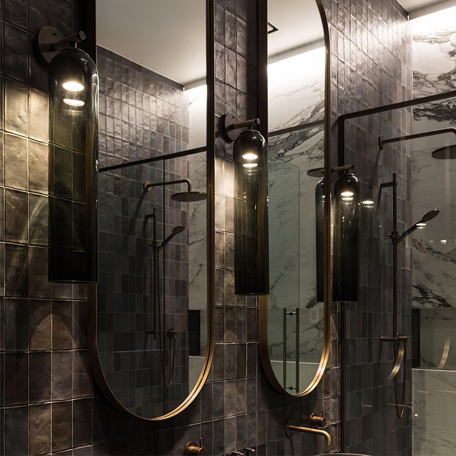 Brass Blown Glass Sconce — Modern Minimalist Accent