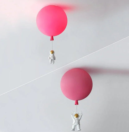Polyester Astronaut Pendant Light — Whimsical Nursery Glow