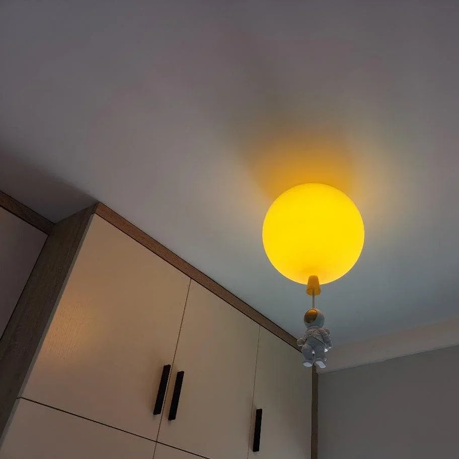 Polyester Astronaut Pendant Light — Whimsical Nursery Glow