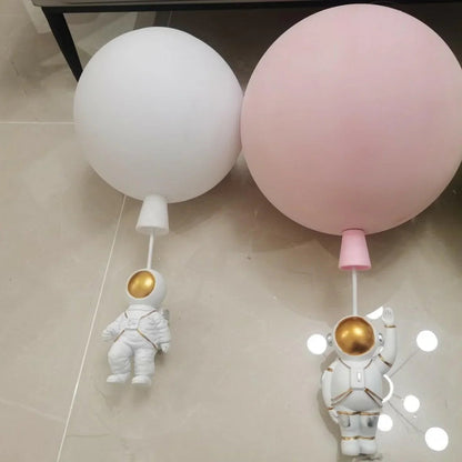 Polyester Astronaut Pendant Light — Whimsical Nursery Glow