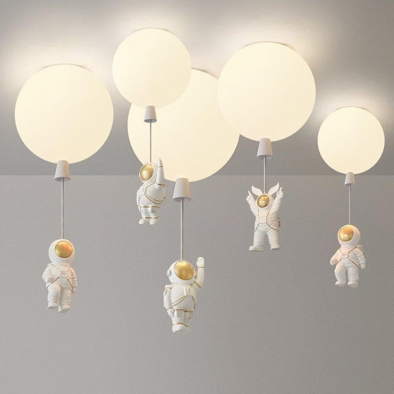 Polyester Astronaut Pendant Light — Whimsical Nursery Glow